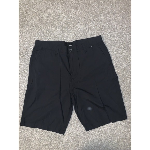 Men's Hurley OAO Southside Cotton 20" Length Shorts - Black - Size 34 - - Picture 1 of 6